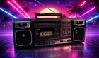 Vintage Sony CFS-1000 FM/AM Stereo Cassette Rec, Boombox w/ Detachable Spks EQ