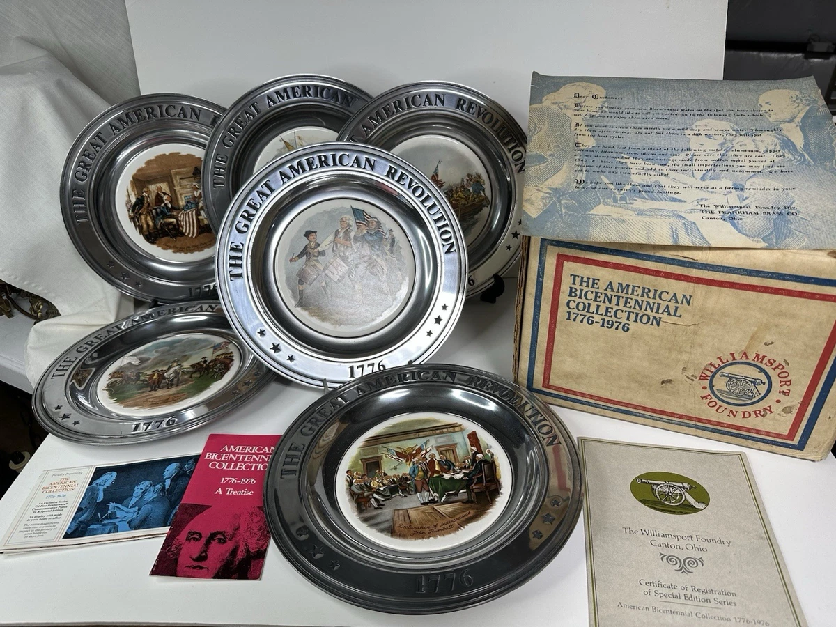 Bicentennial Pewter Plates In Decorative Collector Plates for sale
