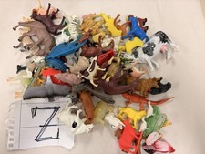 Large Lot Of Farm And Wild Animals Old Plastic Playset Figures