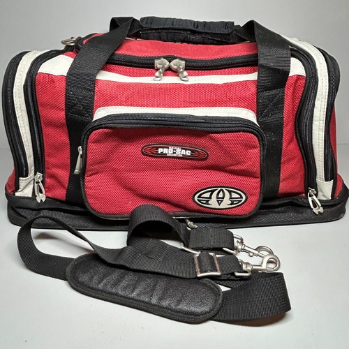 Vintage Animal Pro Sac Red Holdall Luggage Bag Shoulder Strap 58cm Retro Travel - Picture 2 of 24