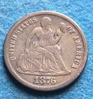 1876-P Seated Liberty Dime -c