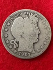 1907 O Barber Silver Half Dollar