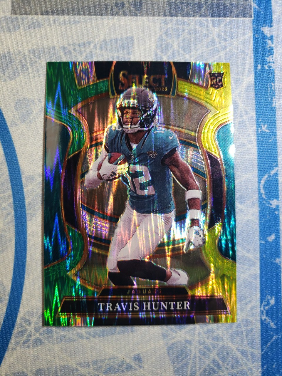 2025 Panini Select Travis Hunter #28 Green Yellow Shock (RC) Jags