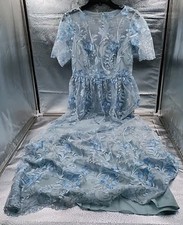 New Adrianna Papell Floral Embroidered Evening Dress Long Women Size 4 (#C4-A1)