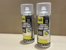 2 x TEK BODY & PAINT -  BUMPER & TRIM PAINT LIGHT GREY 400ml (2 x 400ml)