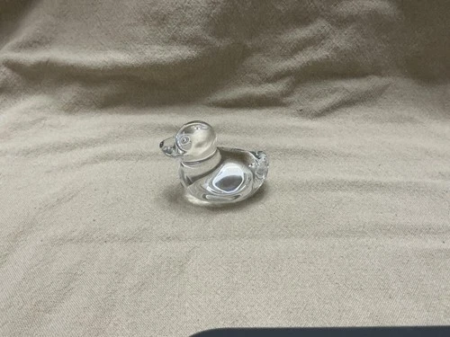 Steuben Glass duck hand cooler