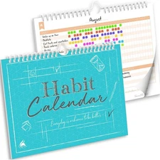 Clever Fox Habit Tracker Calendar Habit & Goal Planner Journal  (Turquoise)