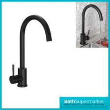 Modern Kitchen Tap Sink Matt  Black Single Lever Mono Swivel Kitchen Mixer Tap
