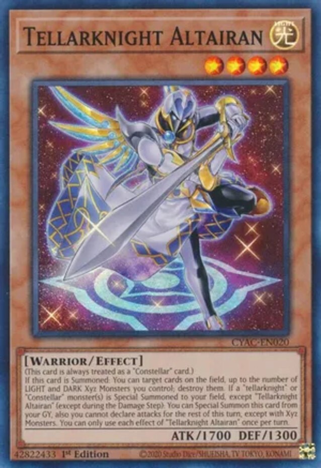 Tellarknight Altairan - CYAC-EN020 - Super Rare - 1st Edition Near Mint