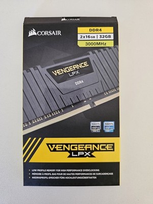 Corsair Vengeance LPX DDR4 DIMM 32GB (2x16GB) 3000MHz Low Profile RAM