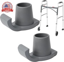 2 Pack Walker Ski Glides for Folding Walkers, Smooth Gliding Replacement Feet, H