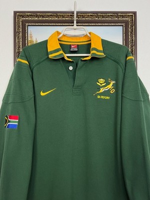 Vintage 90's Nike South Africa Rugby Union Jersey Long Sleeve Mens