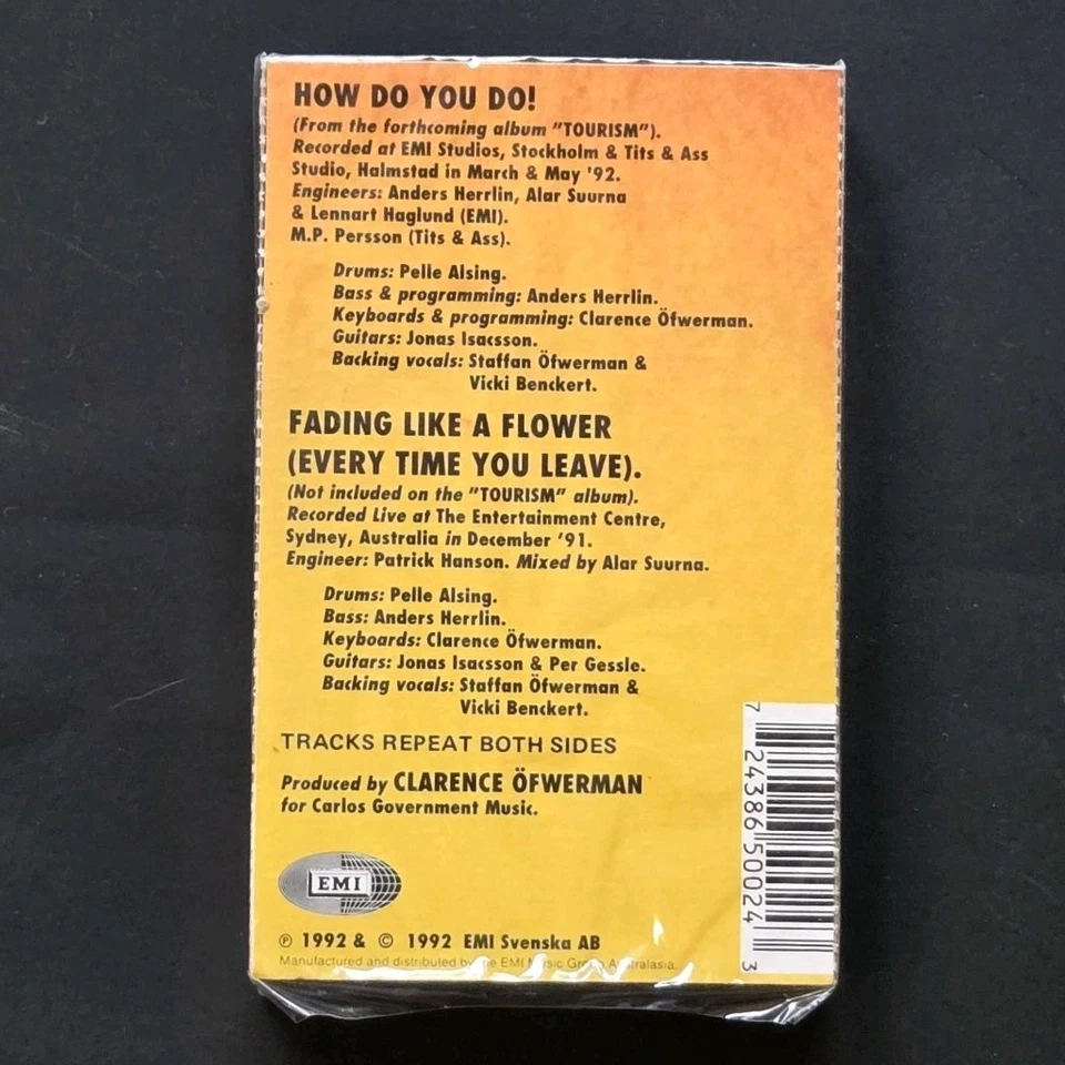 ROXETTE "How Do You Do!" RARE STILL SEALED 1992 CARD SLEEVE CASSETTE SINGLE - Image 2 of 2