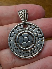 Genuine John Hardy Kali Dragonfly Sterling Silver Disc Pendant