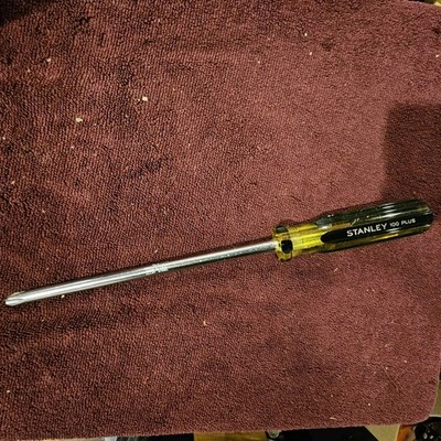 Vintage Stanley 100 Plus No.2754 Screwdriver, #4 Phillips, 8'' Shank