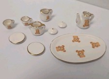Vintage Porcelain Mini Teaset Tea Set Teddy Little Bear G5
