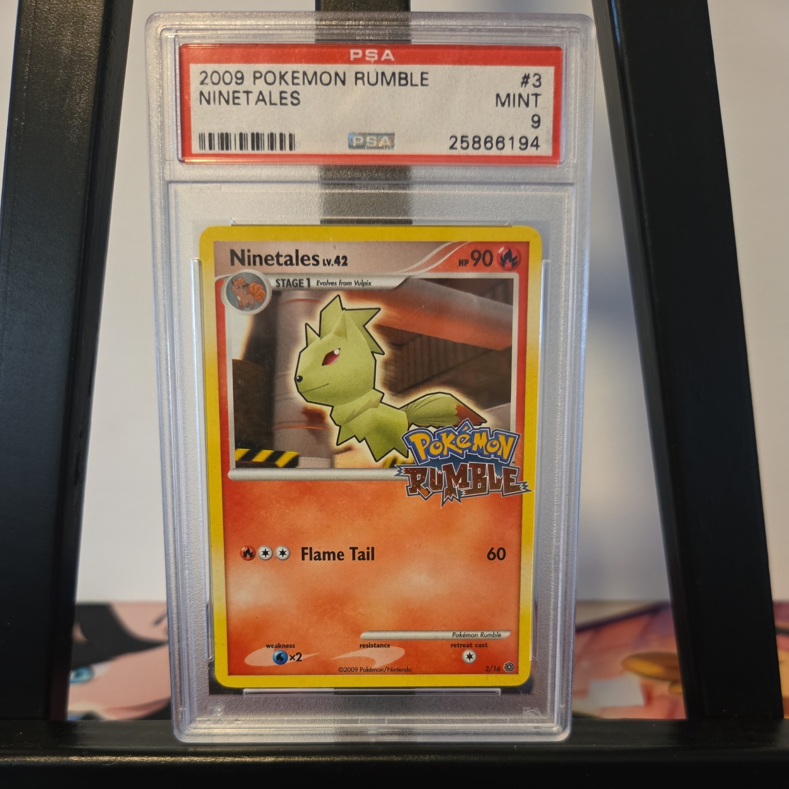 2009 Pokémon Rumble Ninetales 3/16 PSA 9 Mint - pop 100 Free Shipping!