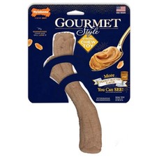 Nylabone Gourmet Style Strong Chew Toy For Dogs Peanut Butter Flavor
