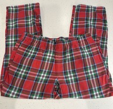 Lands End Womens Pajama Pants Size Large 14/16 Red Plaid Flannel