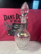 Bohemia Czech Republic Clear Lead Crystal Decanter with stopper 13.5&rdquo; 24% Pbo