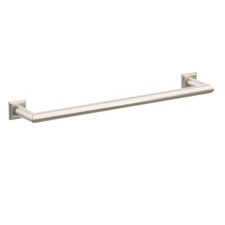 Emtek 28107TQUS15 Towel Bar 18", Step Square Rosette, Satin Nickel