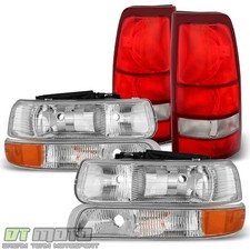 6pc 1999-2002 Chevy Silverado 1500 2500 3500 Headlightsbumper Lampstail Lights