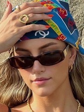 Diamond Pattern Square Frame Sunglasses