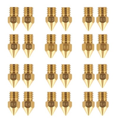 Official 24PCS MK8 Ender 3 V2 Nozzles, 3D Printer Brass Extruder Nozzles, 0.2...