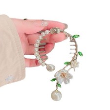 Hair clips claw camellia flower circle non slip hair clip strong hold jaw cli...