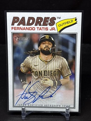 Fernando Tatis Jr. Auto 2026 Topps Heritage On-Card Blue Ink Auto