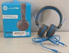 JLab Studio Black Cloud Foam On-Ear Headphones with Tangle-Free Cable