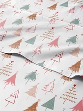 Cgk Unlimited Twin Christmas Tree Sheet Set - Holiday Xmas Pattern Bedding Set