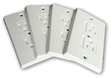 Self-Closing Electrical Wall Outlet Covers for Baby Proofing, Premium Plastic...