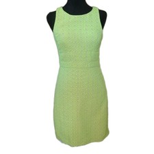 J. Crew Women's 00 Lime Green/Tan Sleeveless Racerback Mini Dress, NWT
