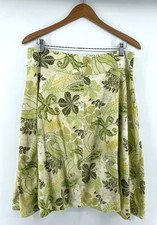 Vintage Norton McNaughton Skirt Size 14 90  s Paisley Floral Cottage Boho Green
