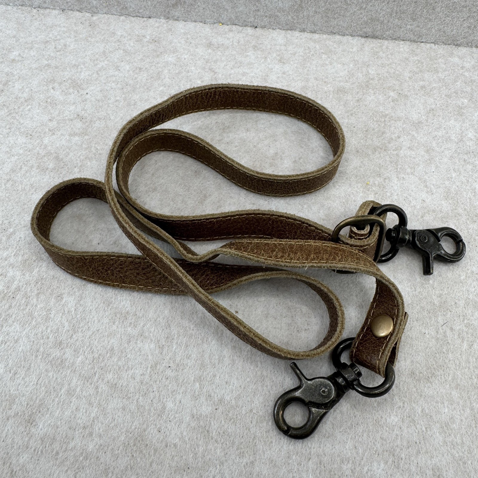 Brown Leather Adjustable Bag Strap Crossbody Repl… - image 2