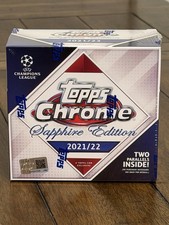 2021-2022 Topps Chrome Sapphire Edition UEFA Champions League Hobby Box Sealed