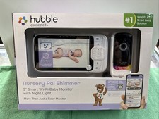 Hubble Connected Nursery Pal Shimmer 5"Smart WiFi Baby Monitor with Night Light