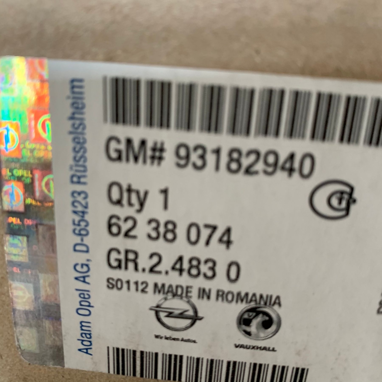 Vauxhall Astra H DQ Rear Fuse Board Box Relays Genuine Opel  