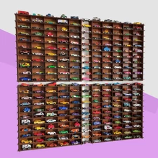 1:64 Toy Car Wall Shelf for Hotwheels,Matchbox Compatible Display Case 200 Cars