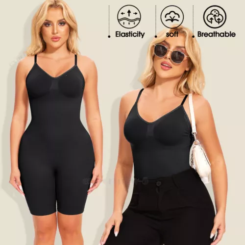 Tummy Control Bodysuit Sculpting Body Shaper Tank Top Shapewear Snatched Waist - Picture 9 of 35