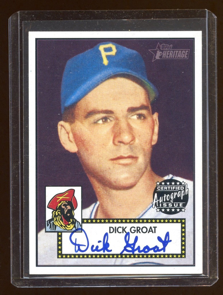 DICK GROAT 2001 TOPPS HERITAGE AUTOGRAPH AUTO SP MINT AUTO