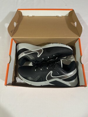 New Mens Size 10 Black Silver Nike Legend Essential 2 Training Shoes CQ9356 008