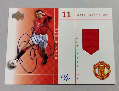 2001 Upper Deck Manchester United Ryan Giggs Auto Match-Worn Shirt 