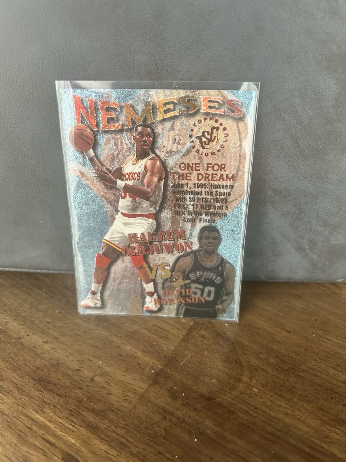 1995-1996 Topps Stadium Club Nemesis Olajuwon And Robinson N1 🔥