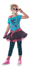 California Costumes - 80's Valley Girl - Child Costume Small 6-8 Turquoise/Black