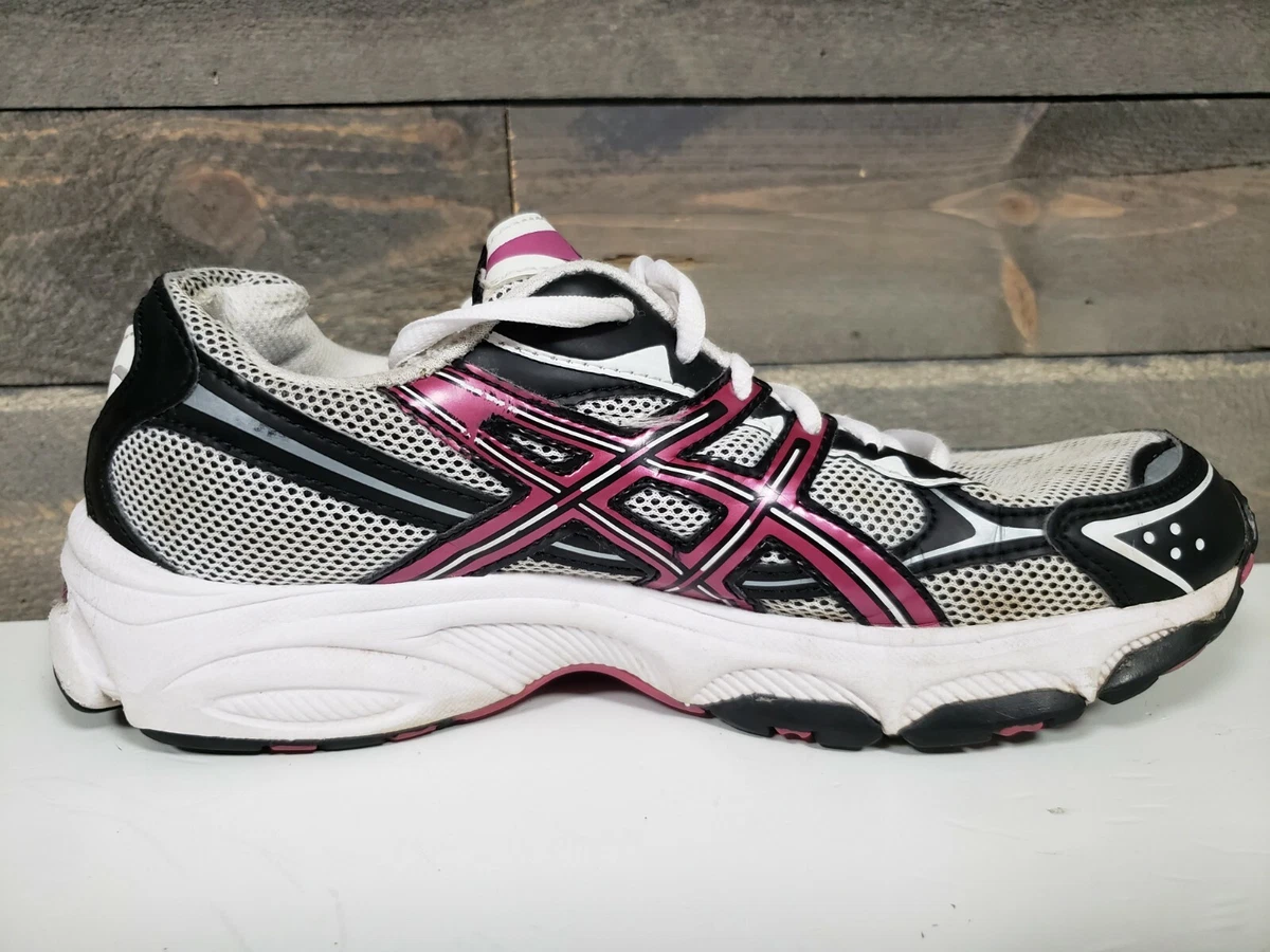 Asics Gel Galaxy 5 Shoes Women Size 8 T281N Athletic Training Black White Pink