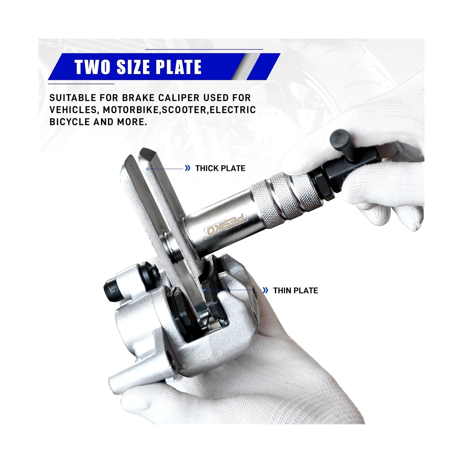 Heavy Duty Motorcycle Brake Caliper Spreader Tool - Compression Tool for Most...