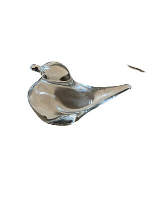 Daum France Crystal Bird Figurine art glass Mallard paperweight