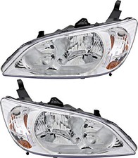 For 2004-2005 Honda Civic Headlight Halogen Set Driver And Passenger Side